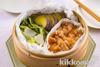 甘辛鶏肉と野菜のせいろ蒸し