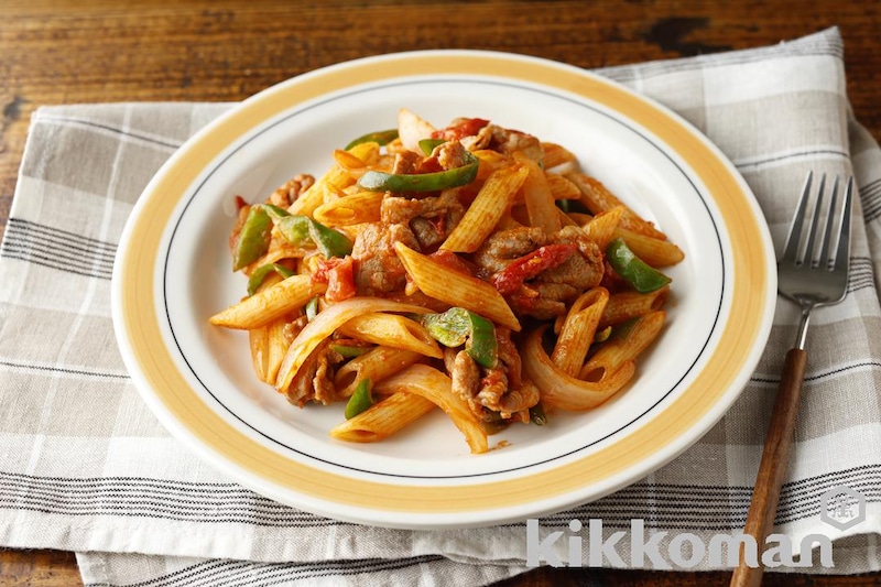 ペンネナポリタン【減塩のコツいっぱい】