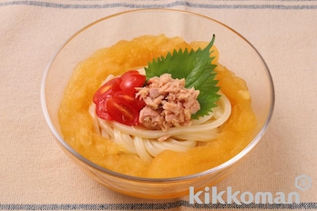 お出汁香る柑橘ツナうどん（シャリっと冷やそうめん使用）