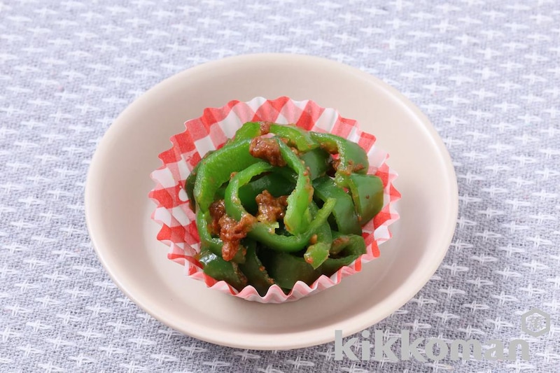 お弁当にぴったり!ピーマンの焼肉ナムル(おにぎリッチ焼肉味使用)