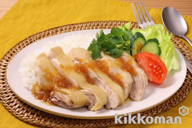 カオマンガイ風プレート(かけるたまねぎ 香味しょうゆ使用)