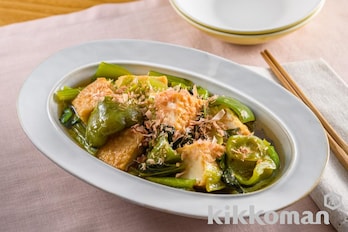 小松菜とピーマン、厚揚げの煮びたし【FISH A WEEK】