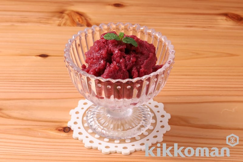 ぶどうシャーベット(ピュレフルーツ すりおろしぶどうミックス使用)