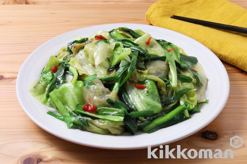 にらとレタスのシャキッと炒め【1/2日分の野菜使用】(うちのごはん使用)