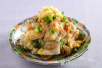 レンチンれんこんのおかかしょうゆ