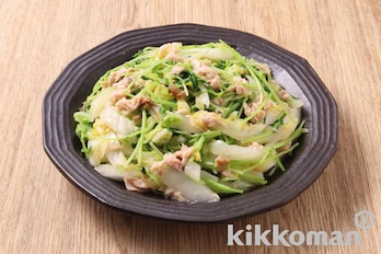 豆苗と白菜とツナの鶏うま塩【1/2日分の野菜使用】（うちのごはん使用）