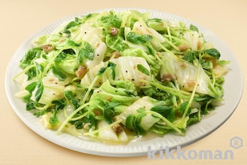 豆苗と白菜の鶏うま塩【1/2日分の野菜使用】（うちのごはん使用）