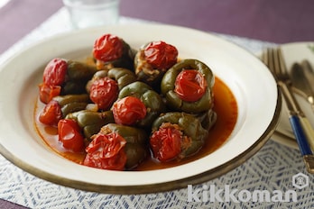 ピーマンのひき肉詰め（ビベル・ドルマ）【トルコ料理】