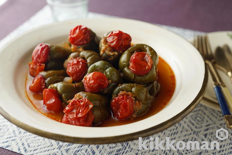 ピーマンのひき肉詰め(ビベル・ドルマ)【トルコ料理】