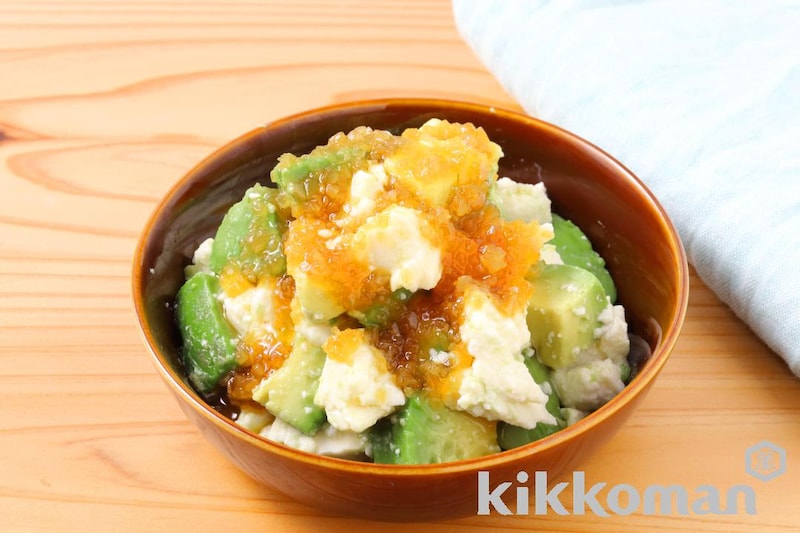 アボカド豆腐の玉ねぎだれ和え(かけるたまねぎ 香味しょうゆ使用)