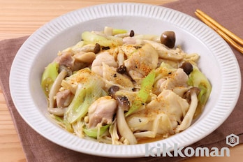 レンジで！鶏ねぎしめじの甘辛蒸し（わが家は焼肉屋さん使用）