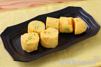 レンジで簡単！かにかまだし巻き