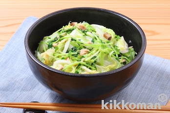 豆苗白菜とツナの鶏うま塩丼【1/2日分の野菜使用】（うちのごはん使用）