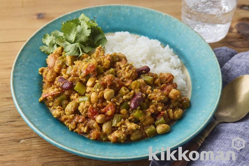 豆たっぷり簡単キーマカレー