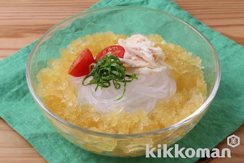 マロニーで！お出汁香る柑橘冷麺（シャリっと冷やそうめん使用）