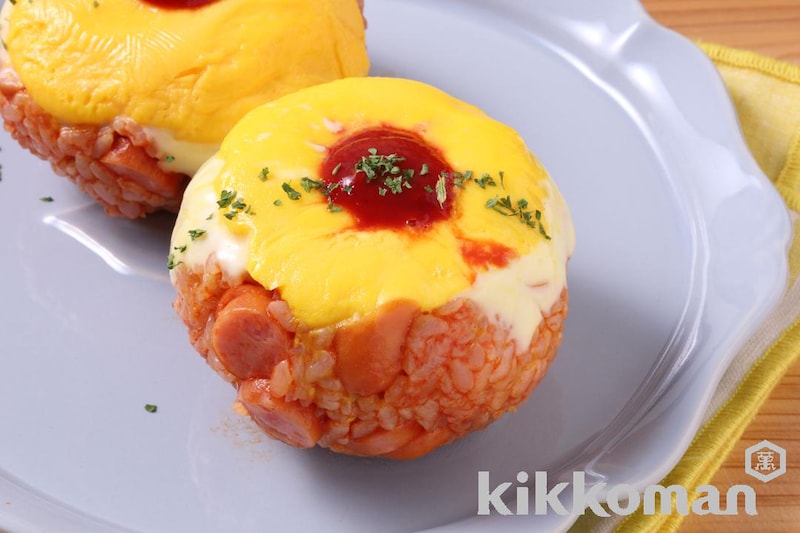 レンジで簡単!オムライス風おにぎり