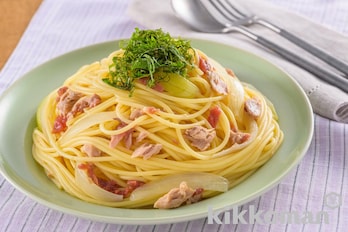 本つゆで簡単！梅しそツナの和パスタ
