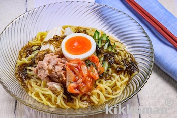 キムチともずくのピリ辛冷やし中華