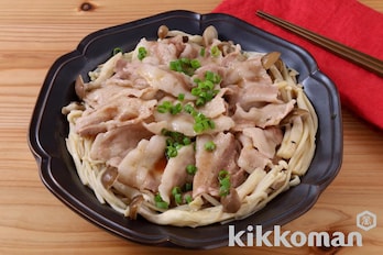 豚バラときのこのレンジ蒸し