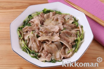 豚バラと豆苗もやしのレンジ蒸し