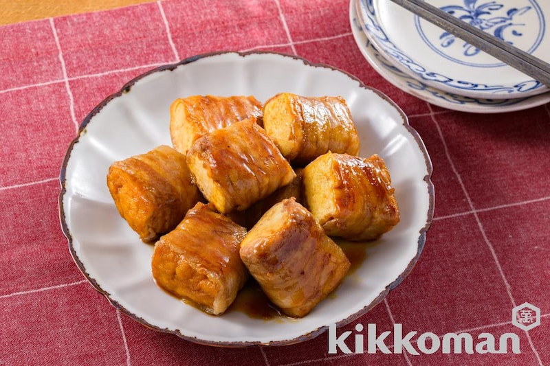角煮風肉巻き厚揚げ
