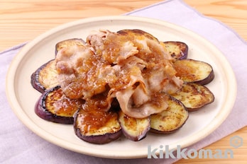 豚バラなすの焼きしゃぶ（かけるたまねぎ　香味しょうゆ使用）