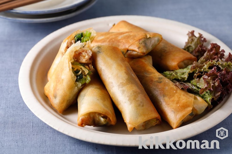 小松菜と切り干し大根の春巻き