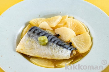 塩さばと大根のレモンしょうゆ蒸し