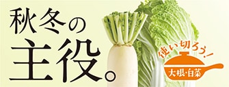 秋冬の主役。使い切ろう 大根・白菜