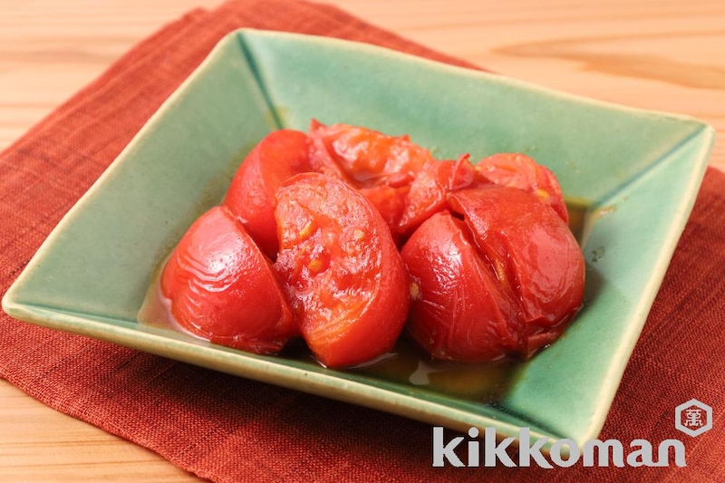 くし切りトマトのしぼ生焼き【味つけは生しょうゆだけ】