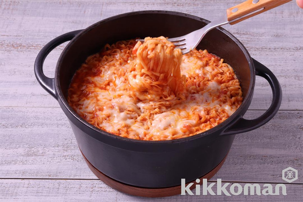 BBQの〆に！カットトマトで簡単トマトラーメン