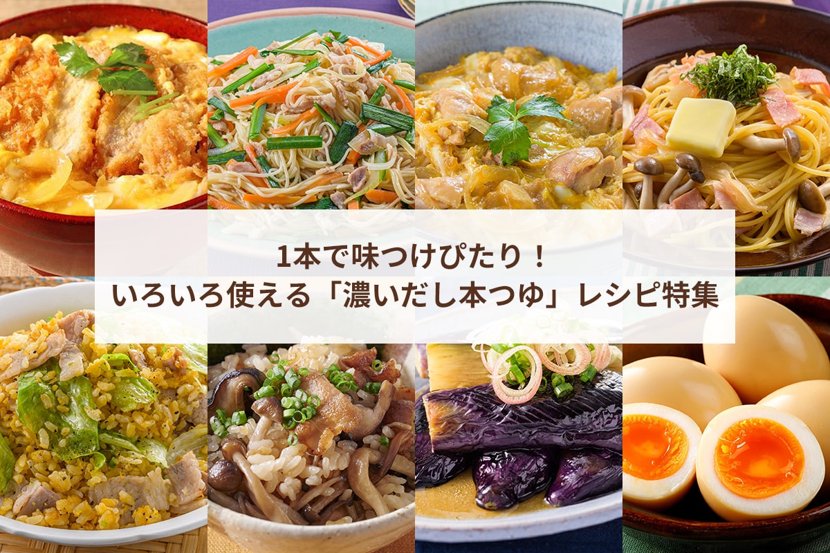 1本で味つけぴたり！いろいろ使える「濃いだし本つゆ」レシピ特集