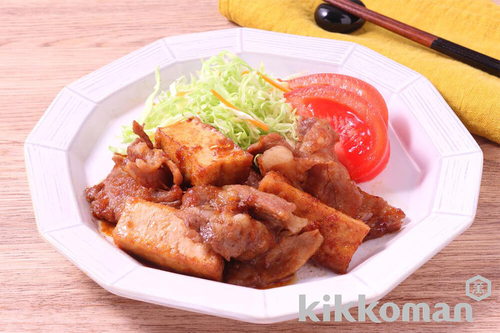 豚と厚揚げのしょうが焼き