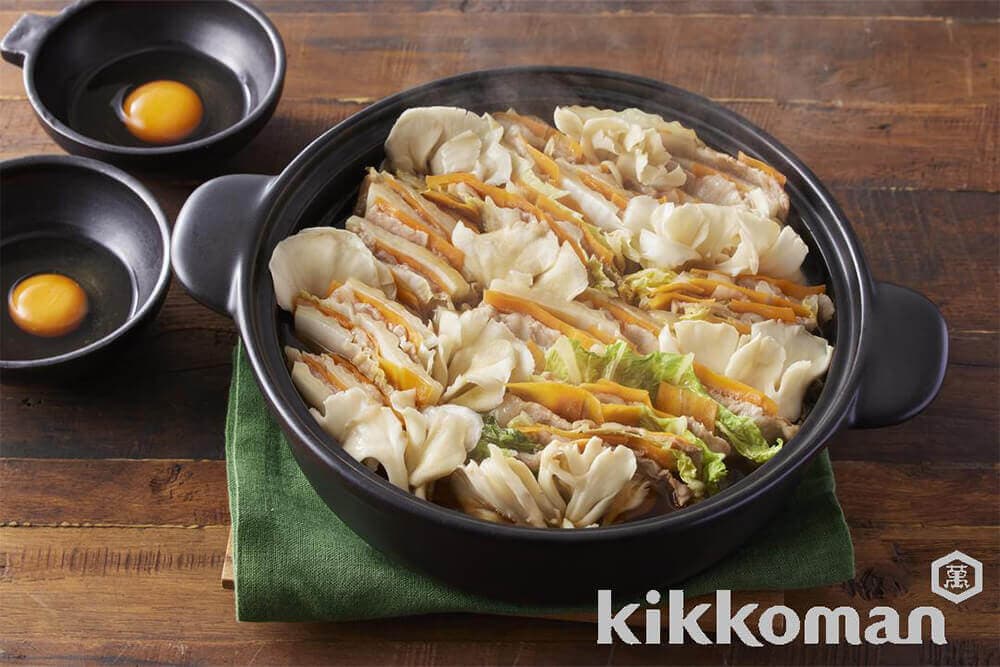 白まいたけのすき焼きミルフィーユ鍋