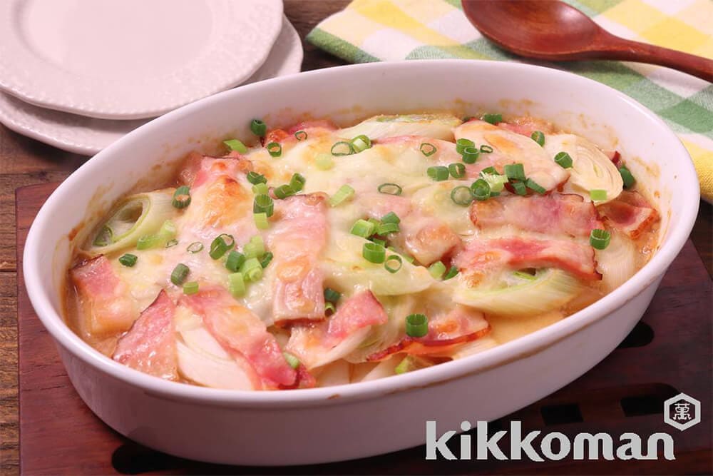 ベーコンもちグラタン
