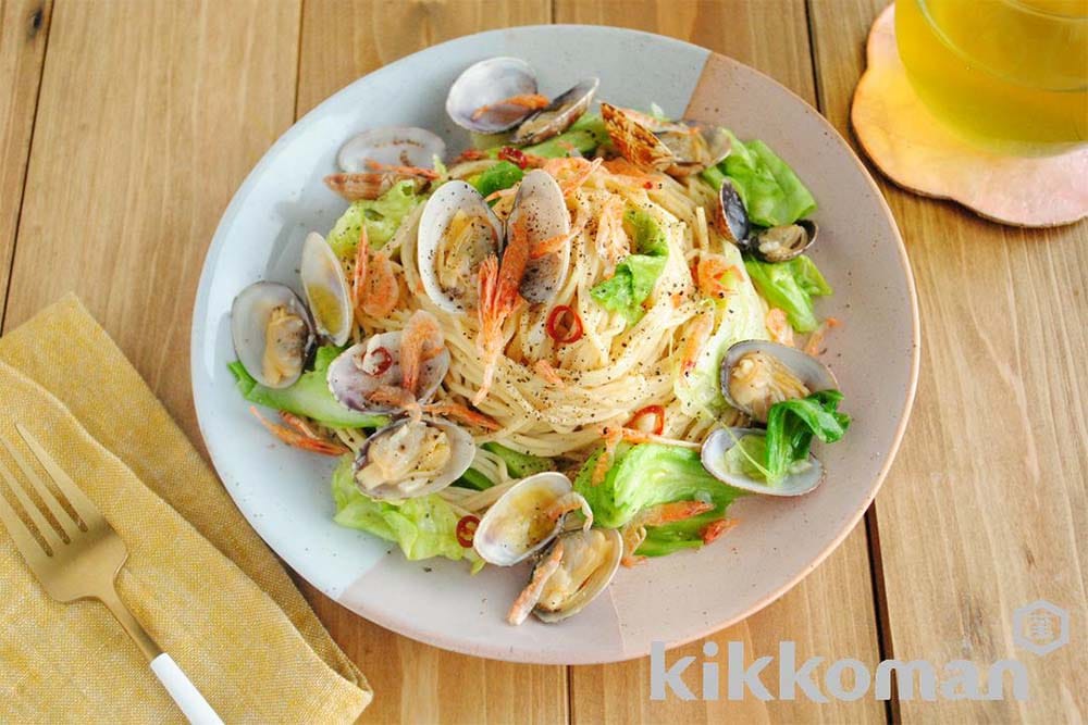 春キャベツとあさりのパスタ