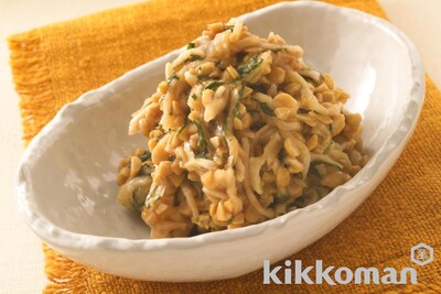 写真:切り干し大根と納豆の辛味和え