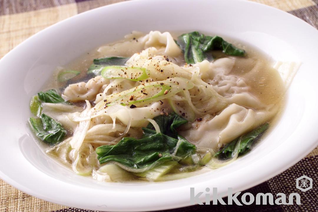 【シンプルでおいしい基本の中華】チンゲン菜入りワンタンスープ