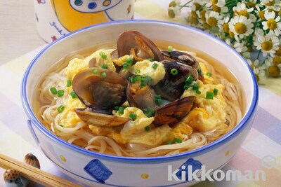 写真:あさり卵とじのかけそうめん
