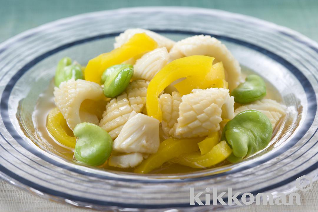 Photo: Squid and Broad Beans in Soy Sauce Marinade
