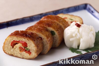 写真:鶏ひき肉のロール焼き
