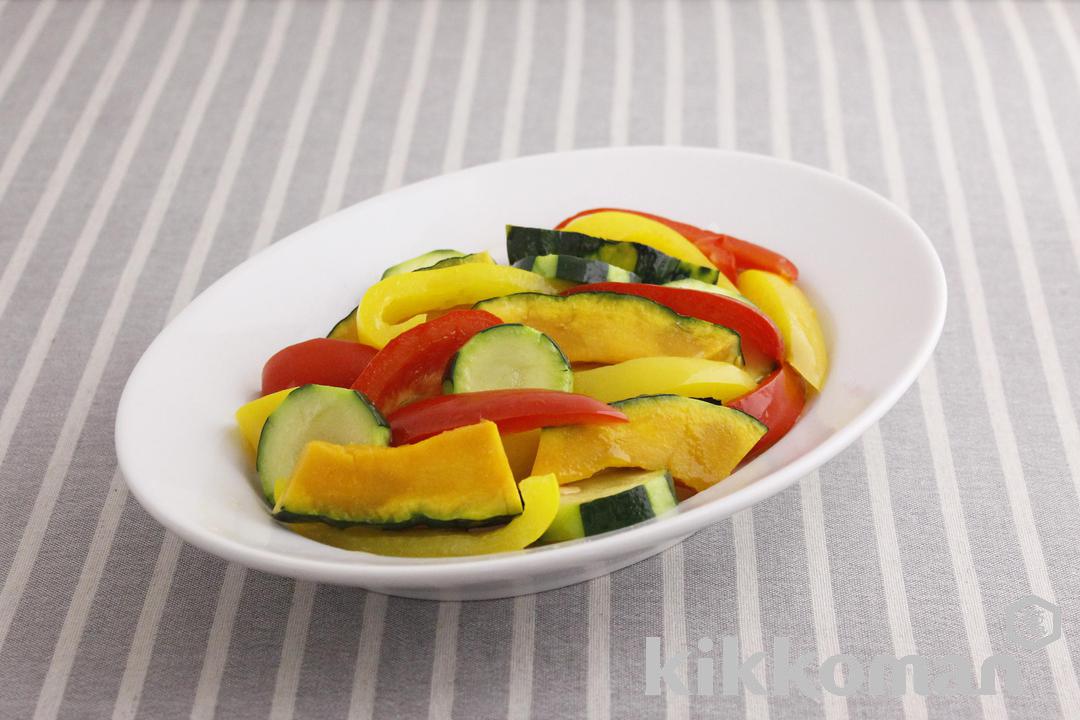 レンジで簡単 温野菜サラダのレシピ つくり方 キッコーマン ホームクッキング