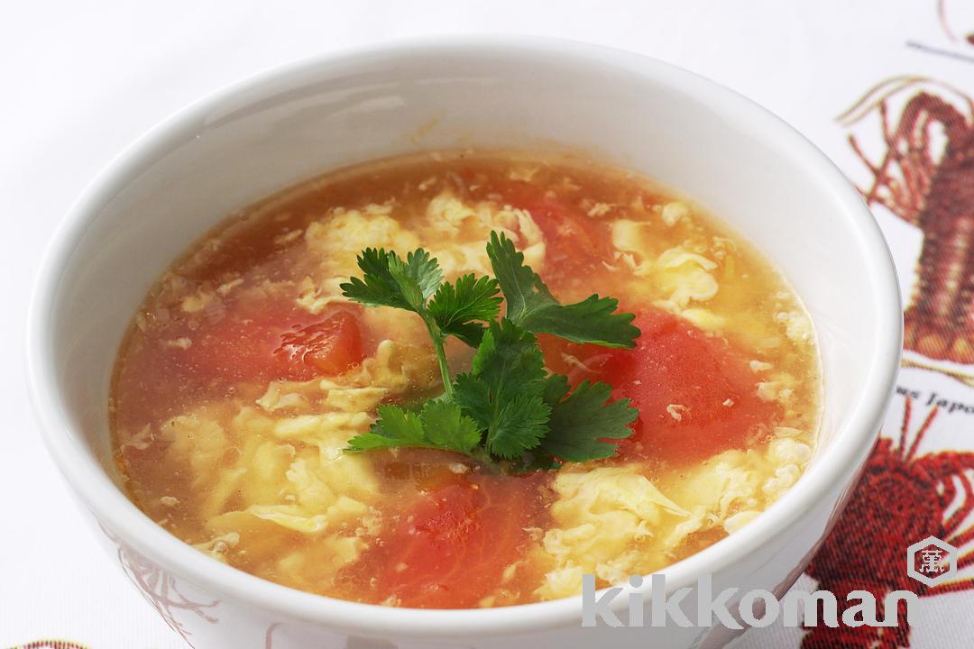写真：卵とトマトの中華スープ