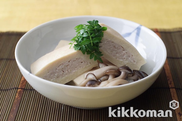 高野豆腐のひき肉詰め煮のレシピ つくり方 キッコーマン ホームクッキング