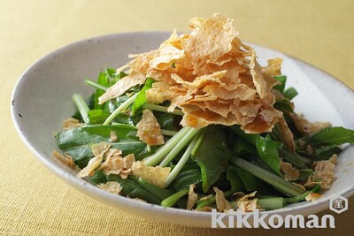 写真:水菜と湯葉のサラダ