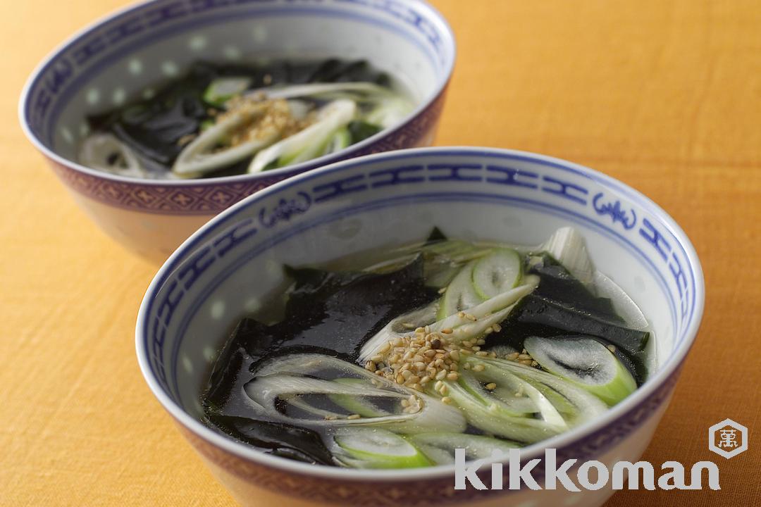 Photo: Wakame Seaweed and Negi Soup