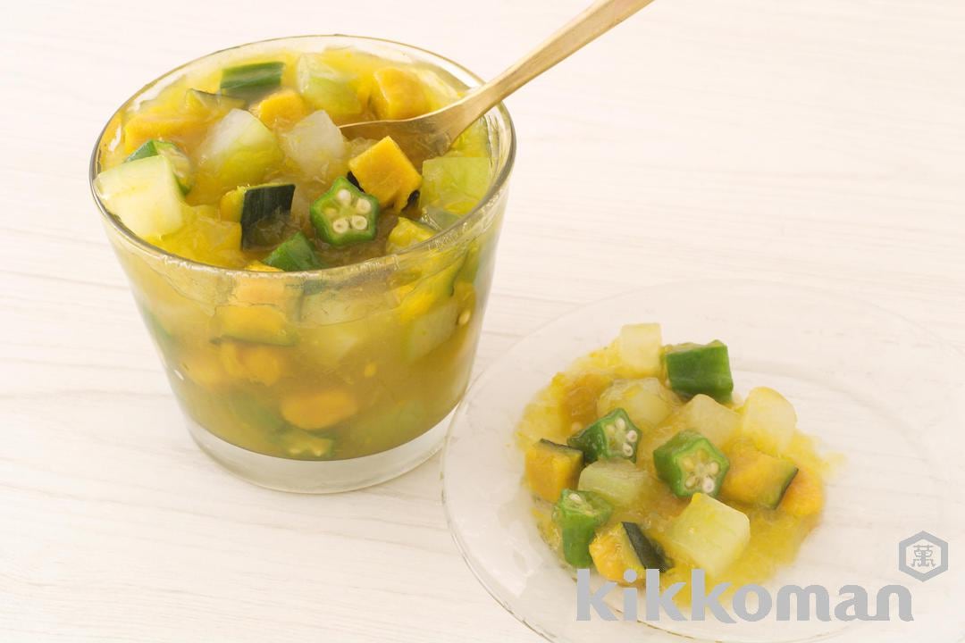 夏野菜の冷やし鉢 ゼリー寄せのレシピ つくり方 キッコーマン ホームクッキング
