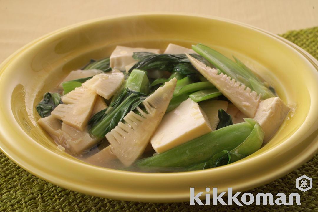 写真：チンゲン菜と豆腐の中華風煮物