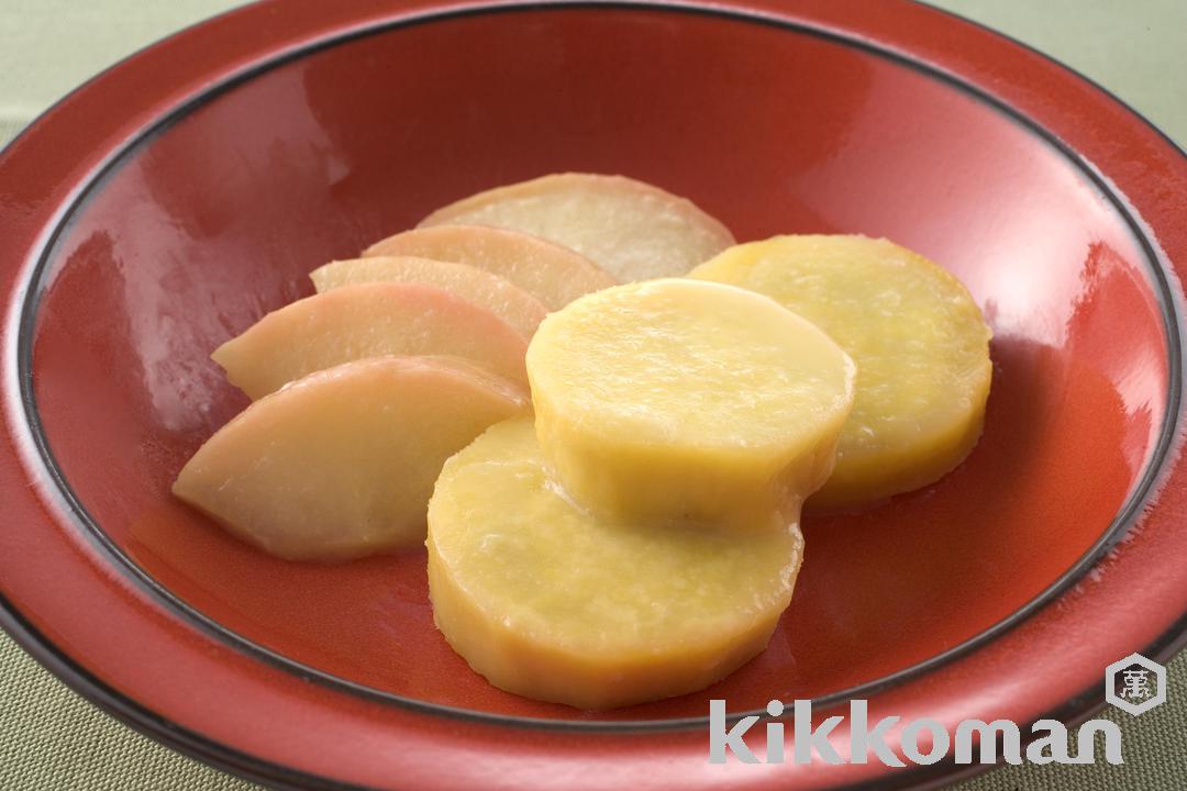 写真：さつまいもとりんごのレモン煮