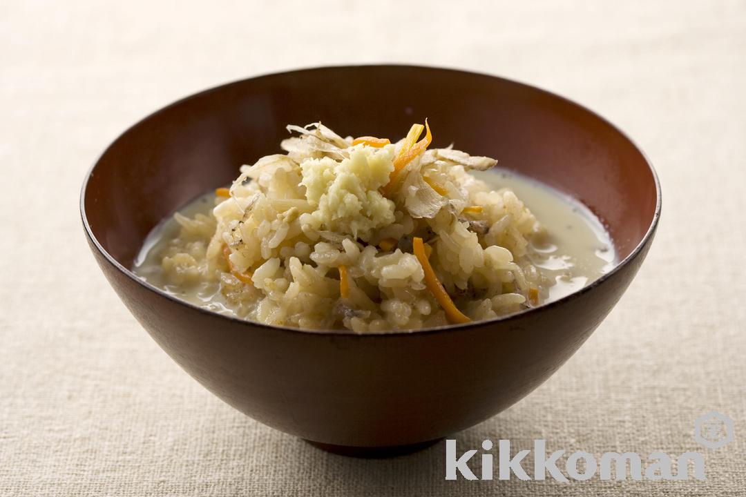 Photo: Rice and Vegetable Soymilk Soup